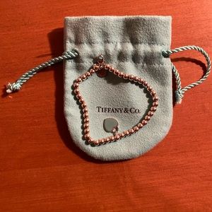 Tiffany Blue Heart Tag Bead Bracelet